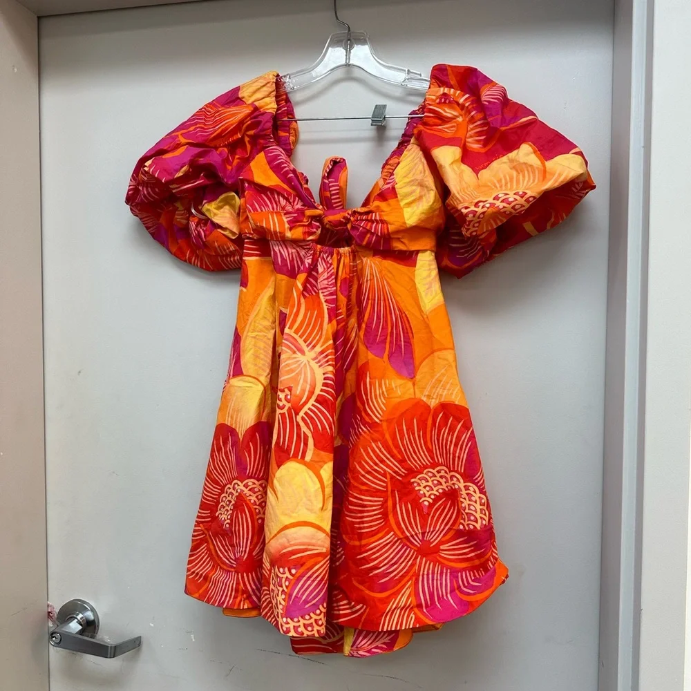 NWT FARM Rio Summer Garden Ombre Mini Dress - Picture 5 of 9
